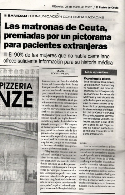 El Pueblo de Ceuta: Premio pictograma