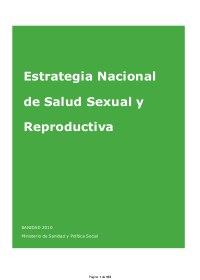 Estrategia nacional de salud sexual y reproductiva